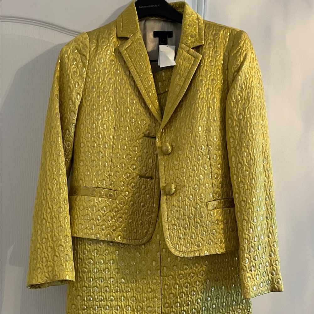 J. Crew Yellow Pencil Skirt and blazer set
